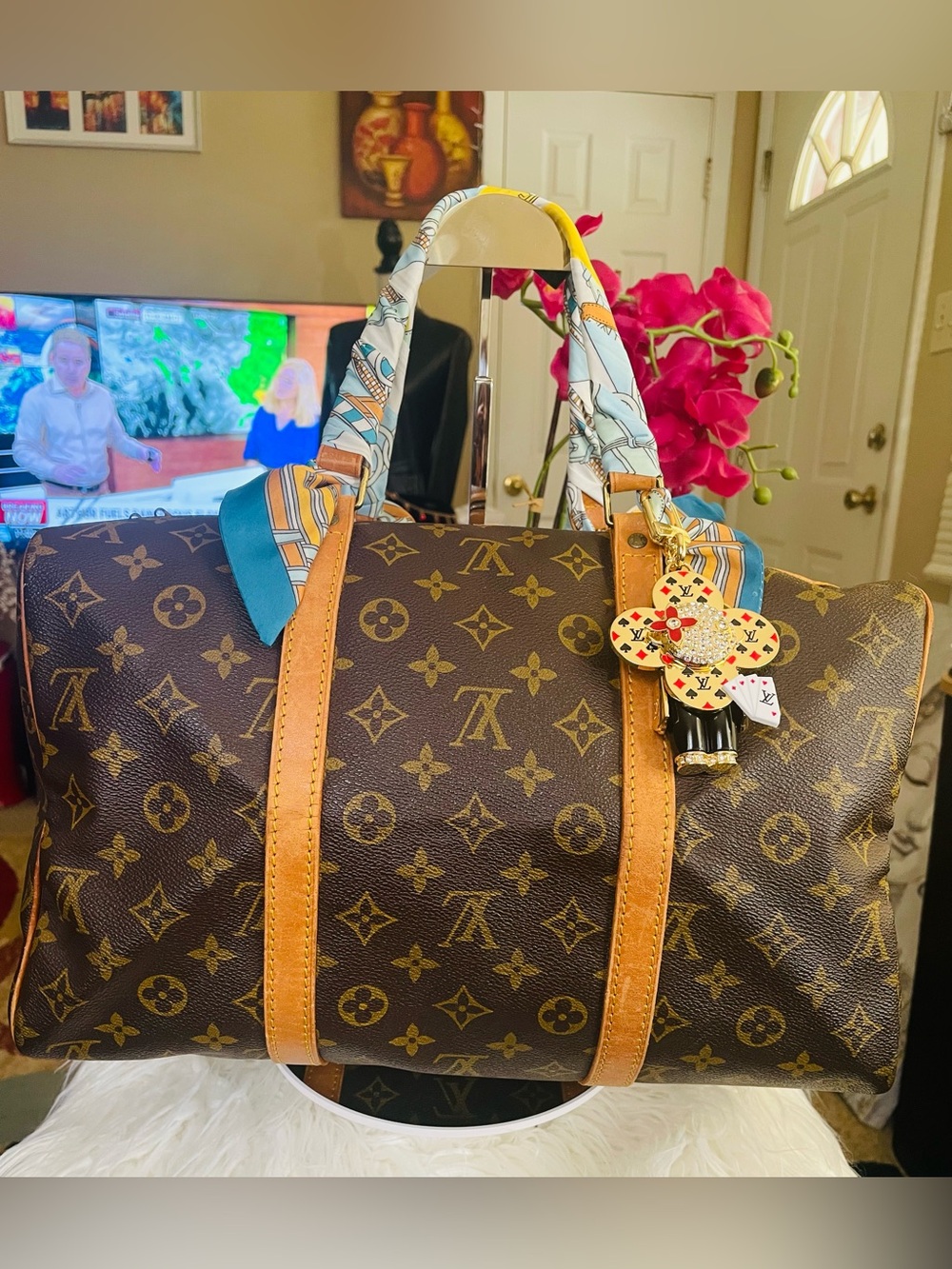 Louis Vuitton Sac Souple 35 Duffle Monogram leather handbag Bag